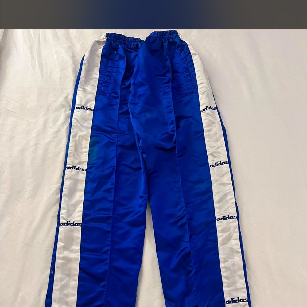 Adidas Royal Blue and White Athletic Pants